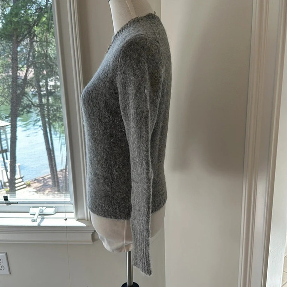J. Crew Point Sur Alpaca Merino Wool Crewneck Knit Sweater  Grey, XS, EUC - Picture 5 of 8